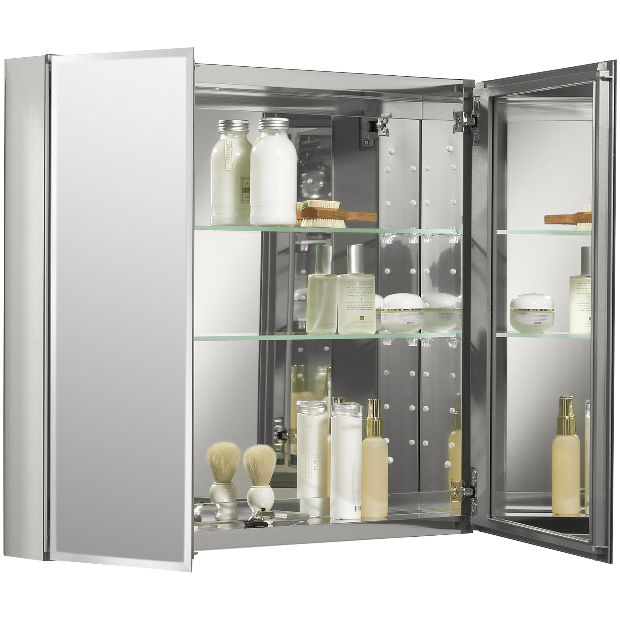 Kohler 30" W x 26" H Aluminum TwoDoor Medicine with Mirrored